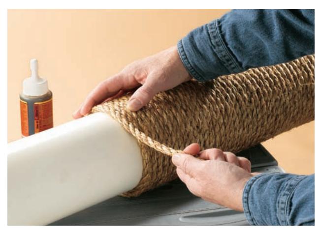 Sisal is a natural fiber rope, usually sold in 50-ft. rolls, that is perfect for cladding scratching posts and other cat accessories.