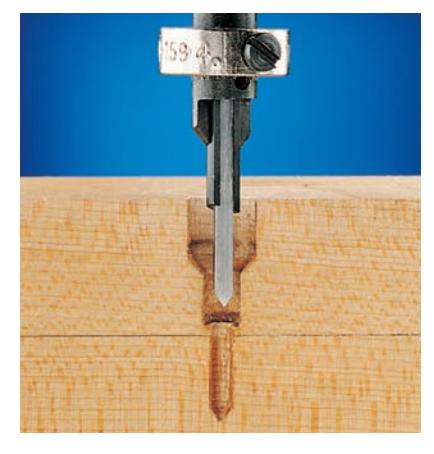 A combination pilot bit drills pilot holes and counterbores for wood screws in one step.
