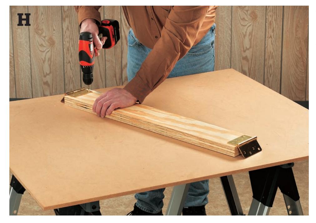 Attaching 4-inch butt hinges to the end of a ramp