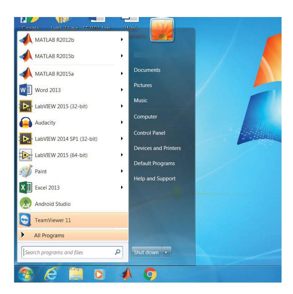 MATLAB appearance in the Windows Start bar