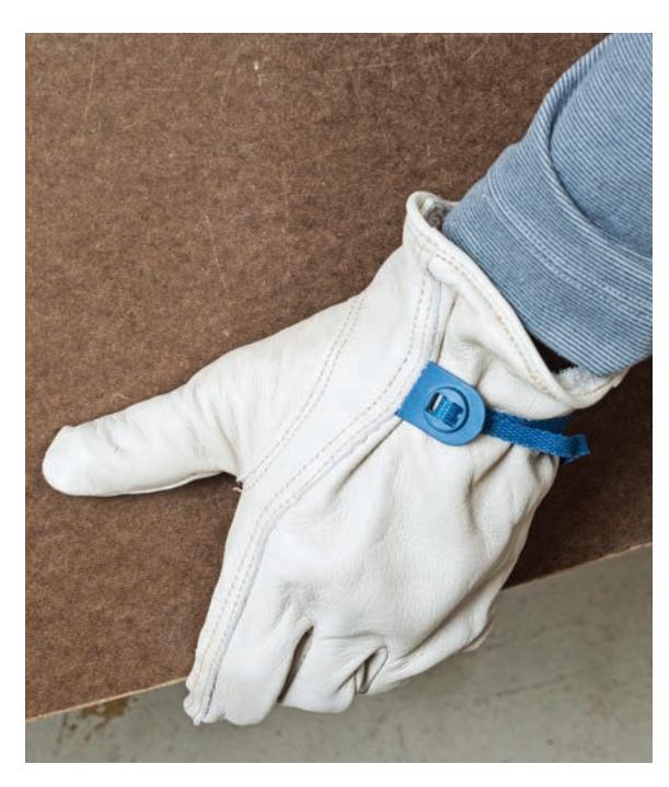Pair of leather work gloves