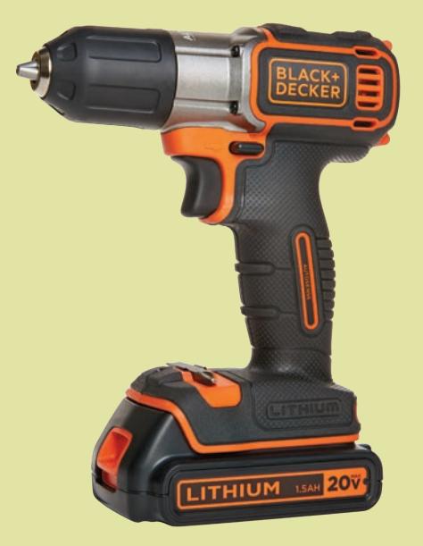 Cordless drill with battery pack