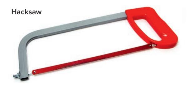 Hacksaw with interchangeable blade