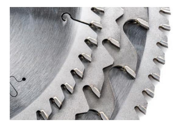 Various saw blades for different materials and cuts