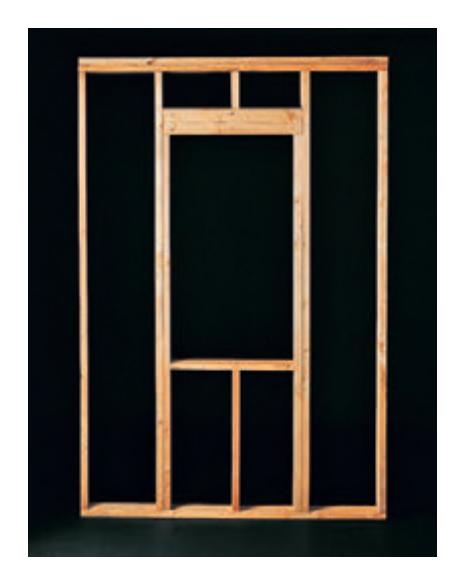 Diagram showing how to use an existing opening for a new window or door unit.