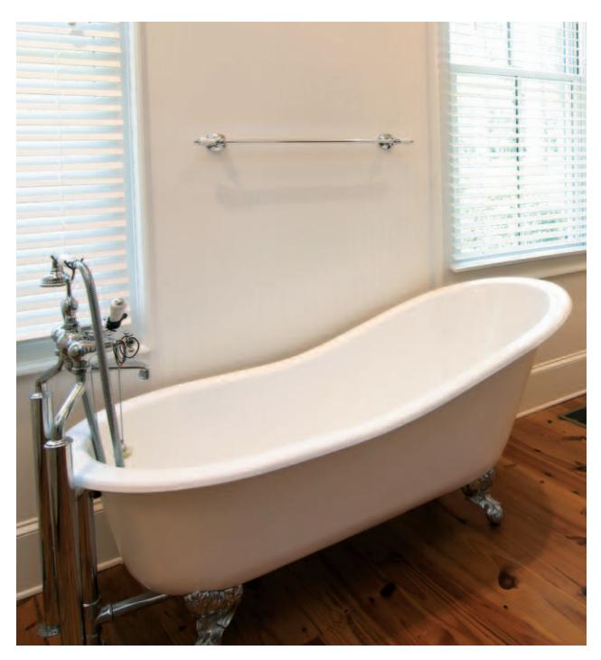 Clawfoot tub, an iconic bathroom fixture.
