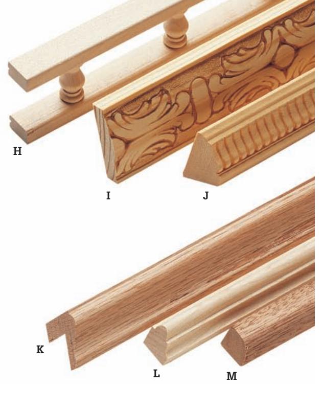 Shelf-edge and base-shoe molding examples