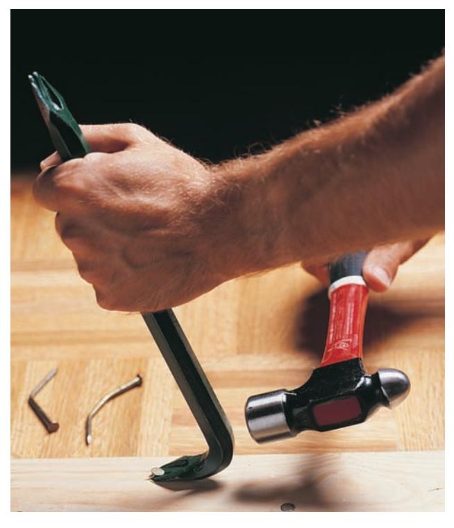 A cat's paw tool with a sharpened claw.