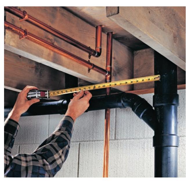 Examining wall for pipes and ductwork before cutting