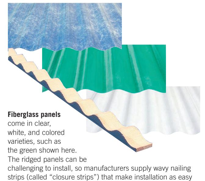 Greenhouse glazing material example.