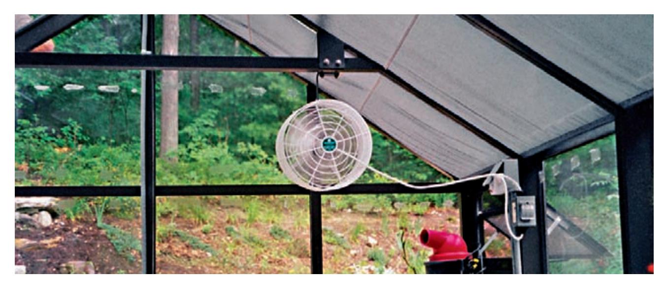 Roof shades and vents preventing overheating