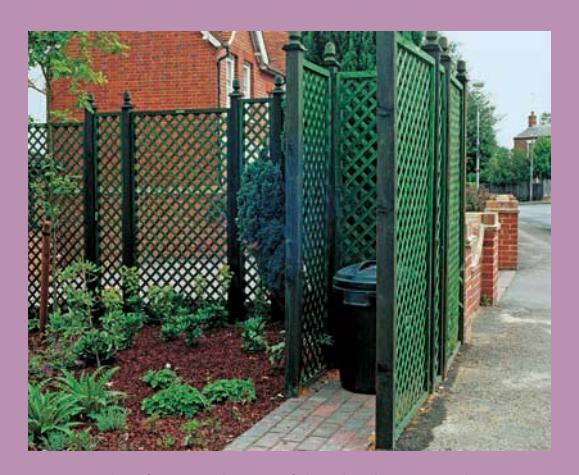 Garden screening an unsightly functional area.