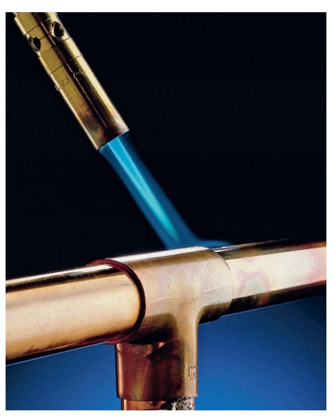 Soldering copper pipe and fittings